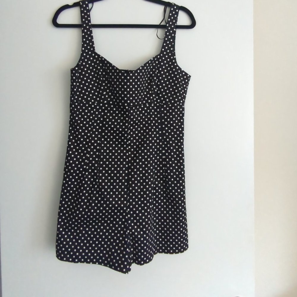Zara Black & White Polka Dot Playsuit/Romper